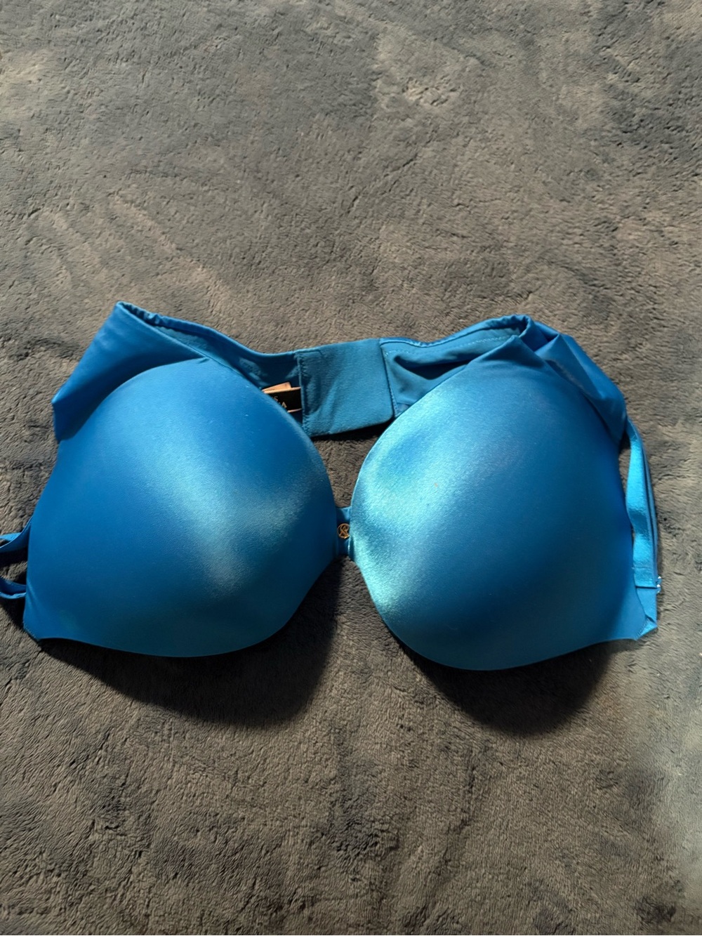 Victoria's Secret Vibrant Blue Satin Push-Up Bra